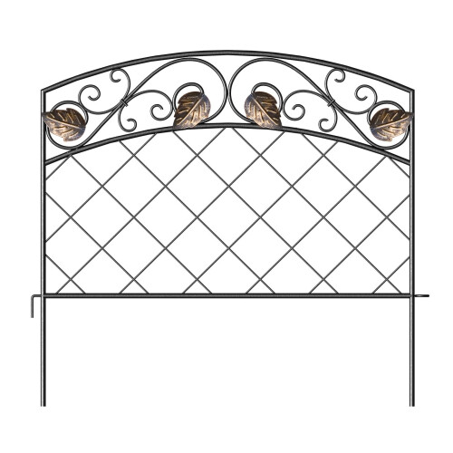 Panacea Scroll and Ivy Border Edge 40 x 45cm Black