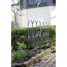 Panacea Triple Arch Border Fence 31X24 Inch Black