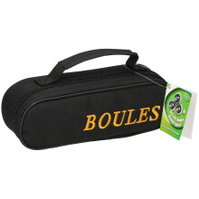 Jeu de Boules 73mm 3-Piece Ball Set with 7 cm Metal Balls, Measuring String, Target Ball and Carry Case