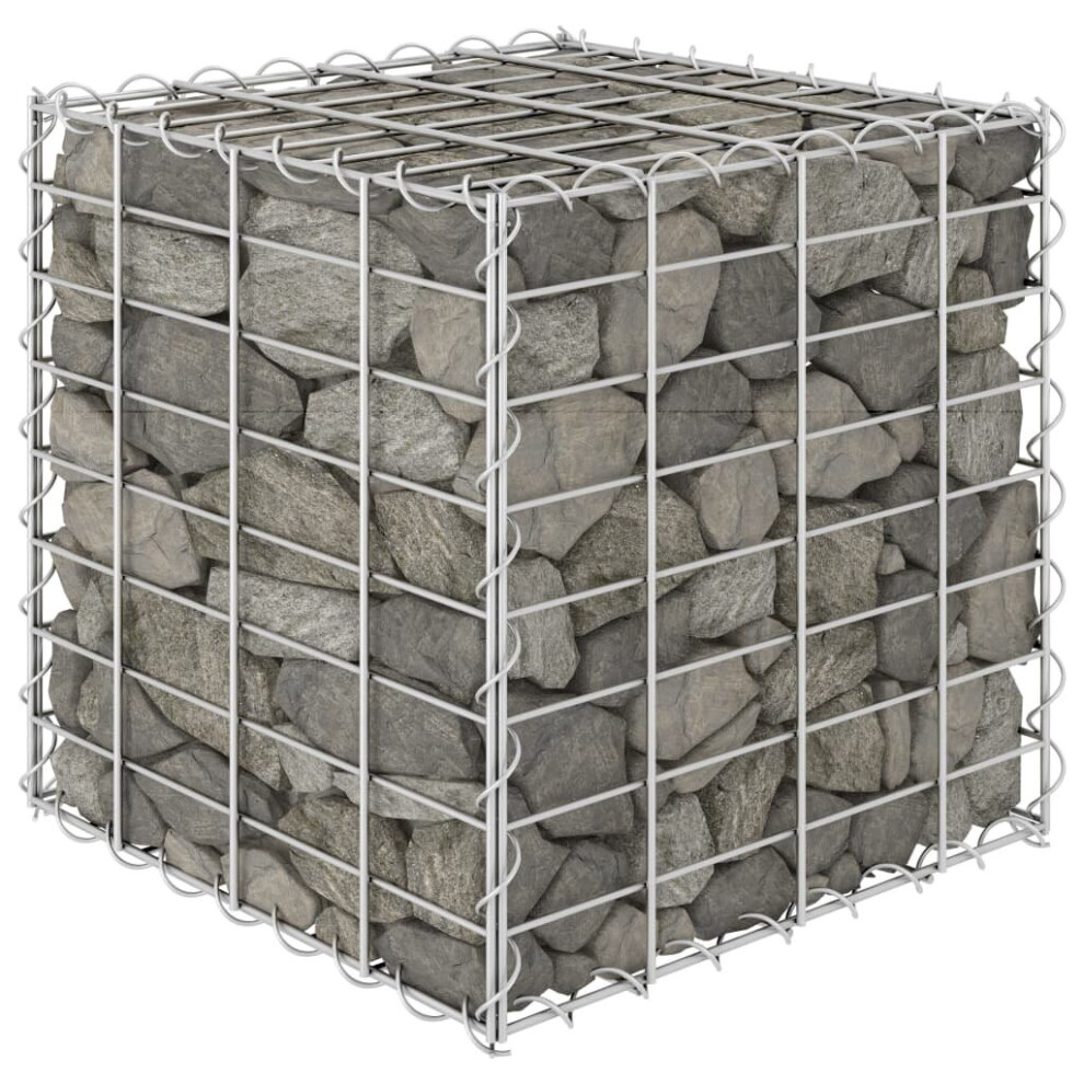 vidaXL Cube Gabion Raised Bed Steel Wire 40cm Outdoor Pot Garden Raised Bed