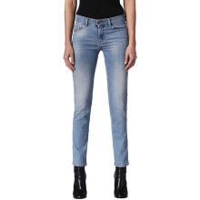 (W24) DIESEL SANDY 084RH Womens Denim Jeans Faded Regular Slim Fit Casual Blue Pants