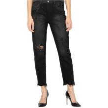 (W26 L26) DIESEL DE CLAIRY 0KARE Womens Denim Jeans Distressed Trousers Casual Black Pants