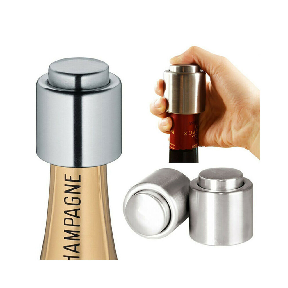Reusable Leakproof Stainless Steel Bottle Stopper Wine Saver Prosecco Champagne