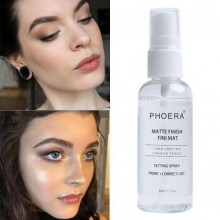 (50ml) PHOERA 50ML Matte Face Primer Makeup Transparent Oil Control Natural Long Lasting Make Up Moisturizing Spray TSLM1