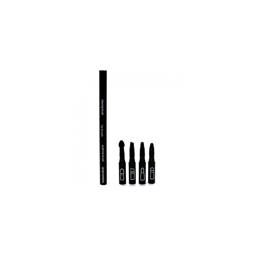Blowuponline5 4In1 Beauty Foldable Eyeshadow Eyeliner Lip Brushes Set Makeup Foundation Travel Make Up Tool Cosmetic