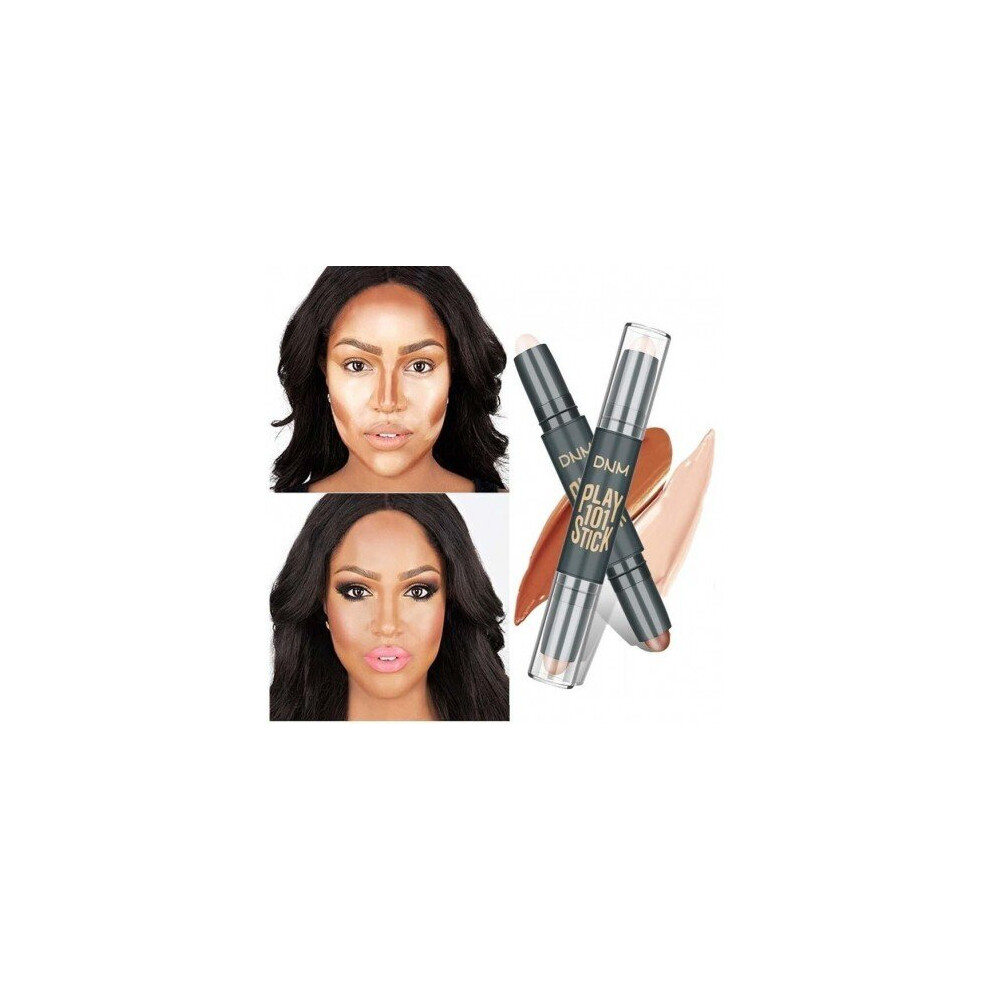 Blowuponline5 (05) Makeup Base Contour Eyes Concealer Cream Stick Bronzer Cover Dark Circle Highlighter Skin Brighten 2 Colors Make Up Primer