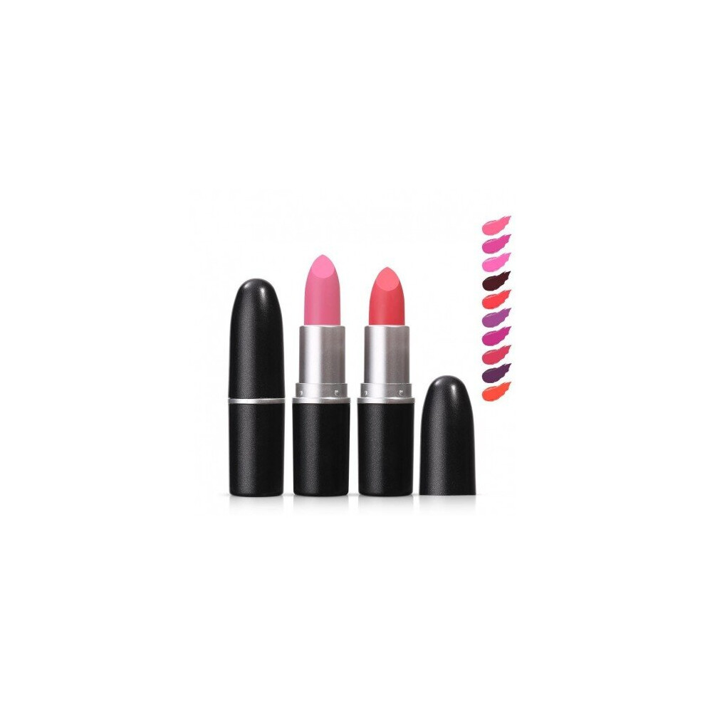 Blowuponline5 Black (10) Matte Lipstick Makeup Maquillaje Waterproof Make Up Lipstick Lip Stick