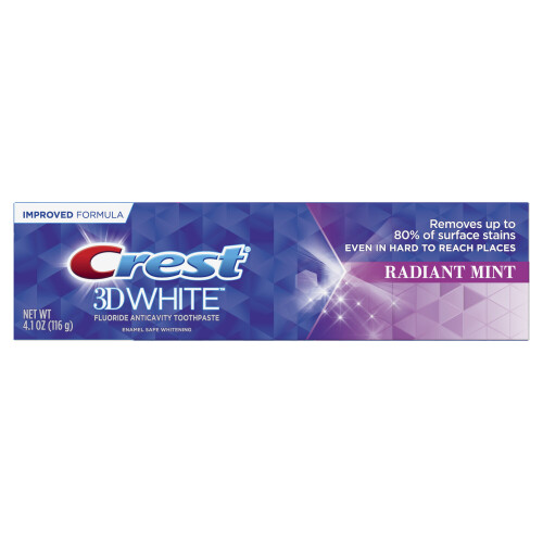 Crest Crest 3D White Toothpaste, Radiant Mint, 4.1 oz (116 g)