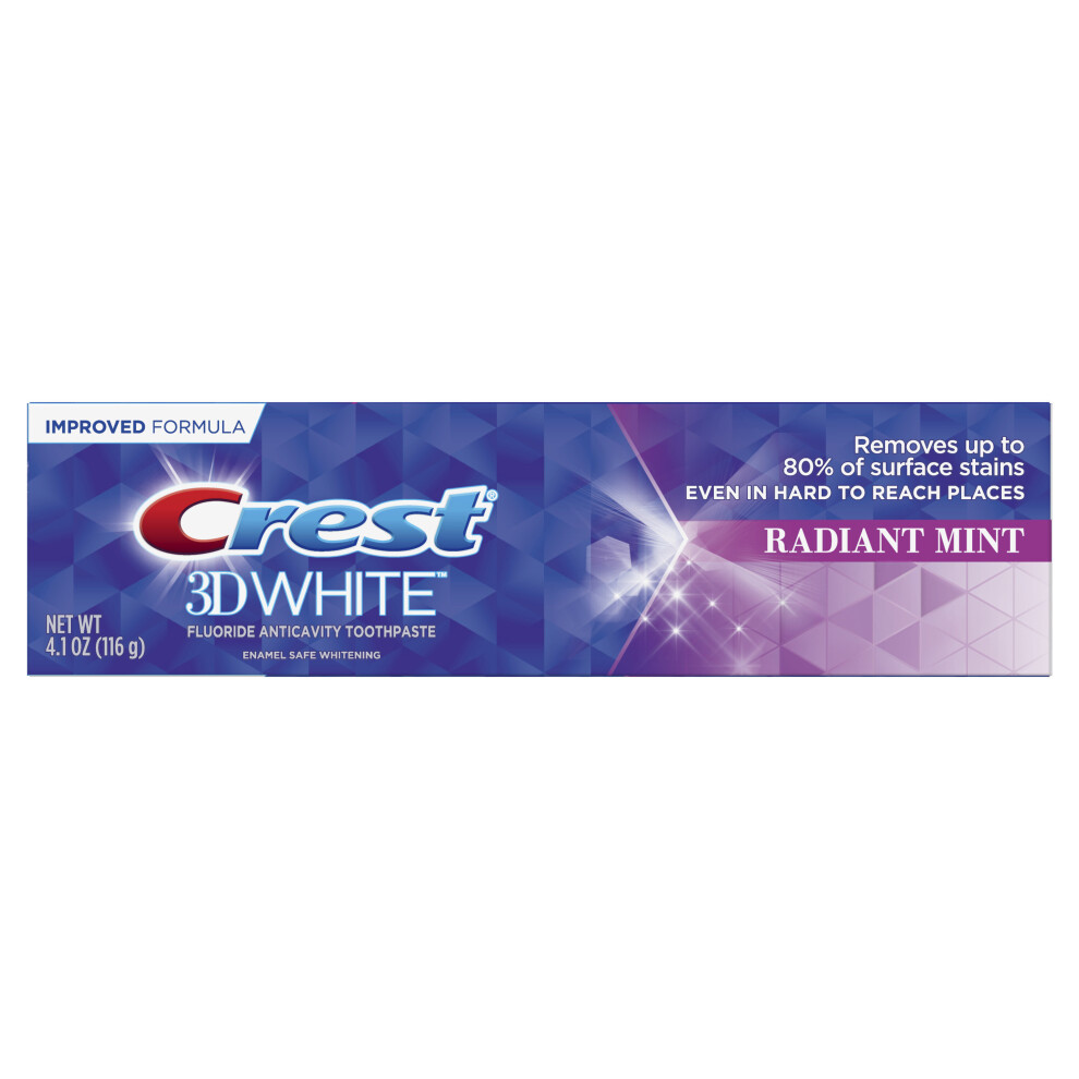 Crest 3D White Toothpaste, Radiant Mint, 4.1 oz (116 g)