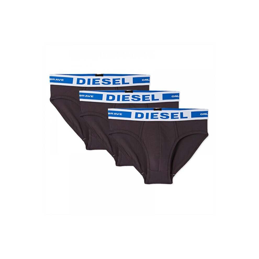 (S) DIESEL Mens Briefs Stretch Cotton 3 Pack Underwear Trunks Shorts Stretch Cotton