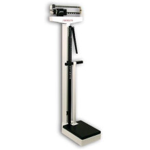Cardinal Scale-Detecto 2491 10.5 in. X 14.5 in. Platform Eye Level Physician Scale 180 Kg X 100 G with Height Rod and Hand Post