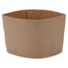 Genuine Joe GJO19049CT Hot Cup Sleeves, 10-16oz., Corrugated, 1000-CT, Brown