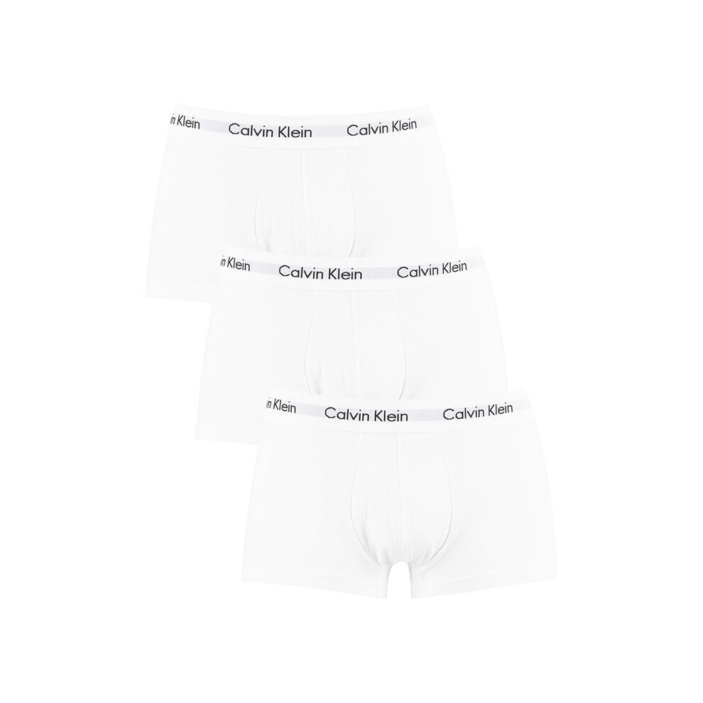 (M) CALVIN KLEIN U2664G 100 Men's Low Rise Trunks Stretch Cotton 3 Pack CK Underwear