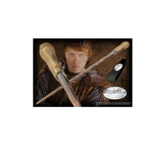 Replica bacchetta di Ron Weasley - NOBLE COLLECTION - Harry Potter - Interno - Adulti - Marrone