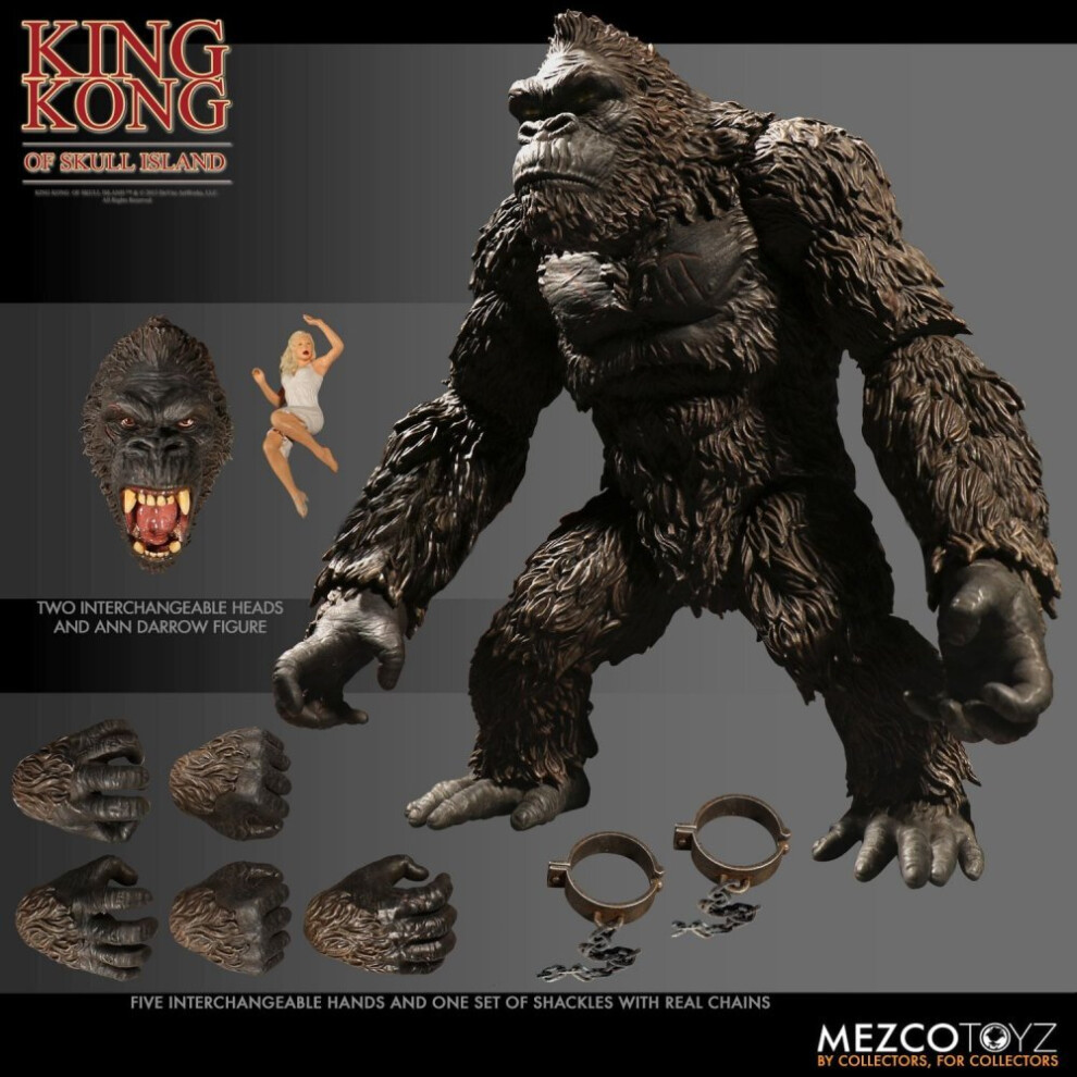 King Kong Poseable Figure from Kong Skull Island - MEZCO ME10100