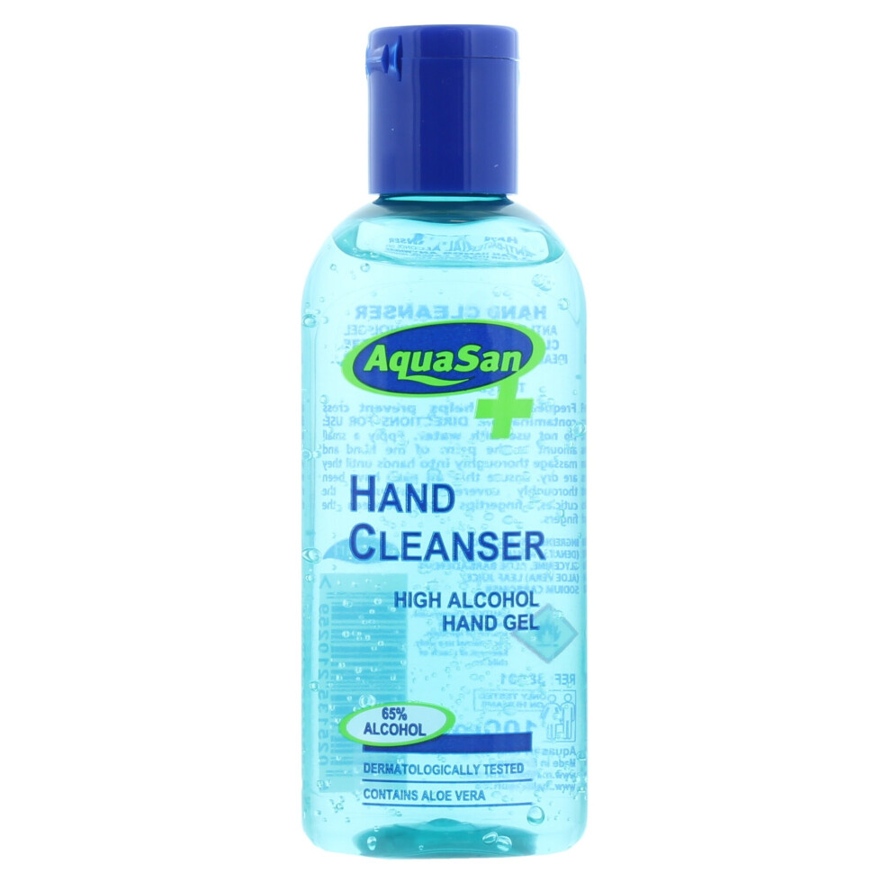 Aquasan Alcohol Hand Sanitiser Gel Aloe Vera Content 100Ml 65%