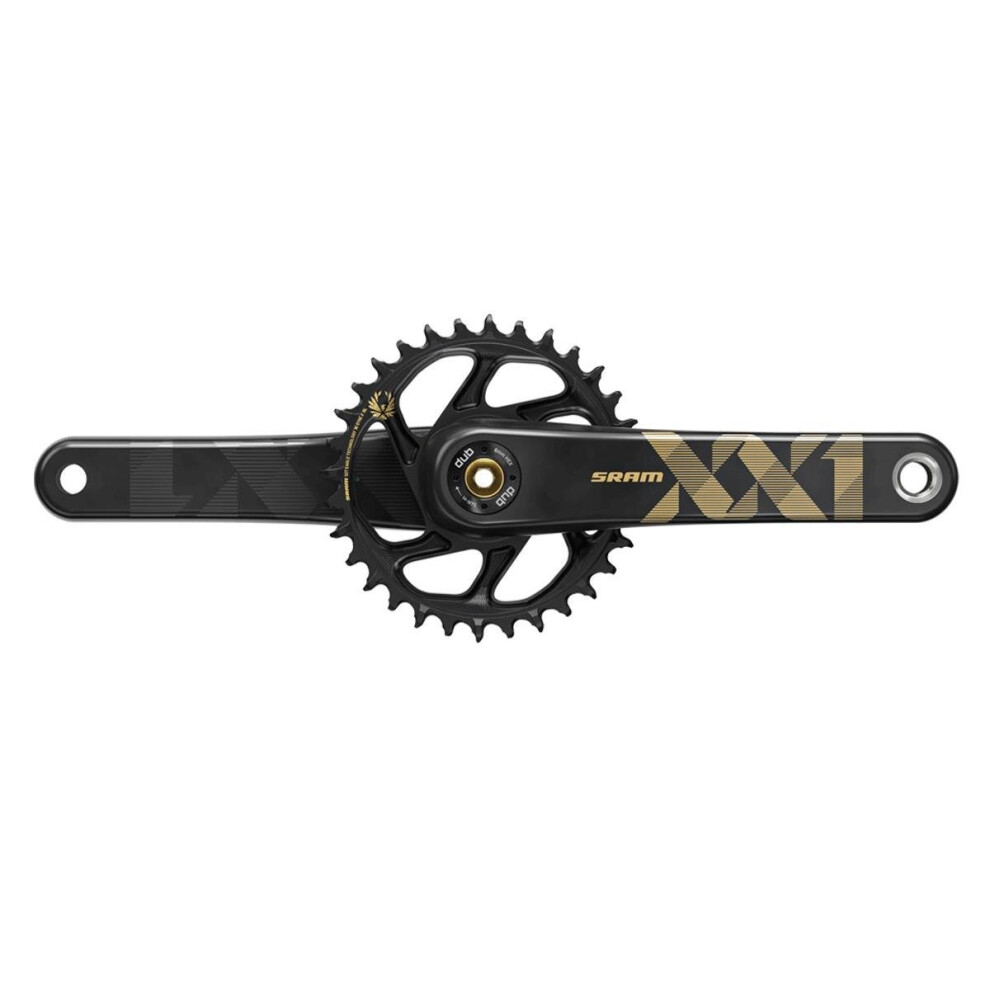 (170 MM, Gold) SRAM Crank XX1 Eagle Boost 148 Dub 12S W 34T X-Sync 2 Chainring