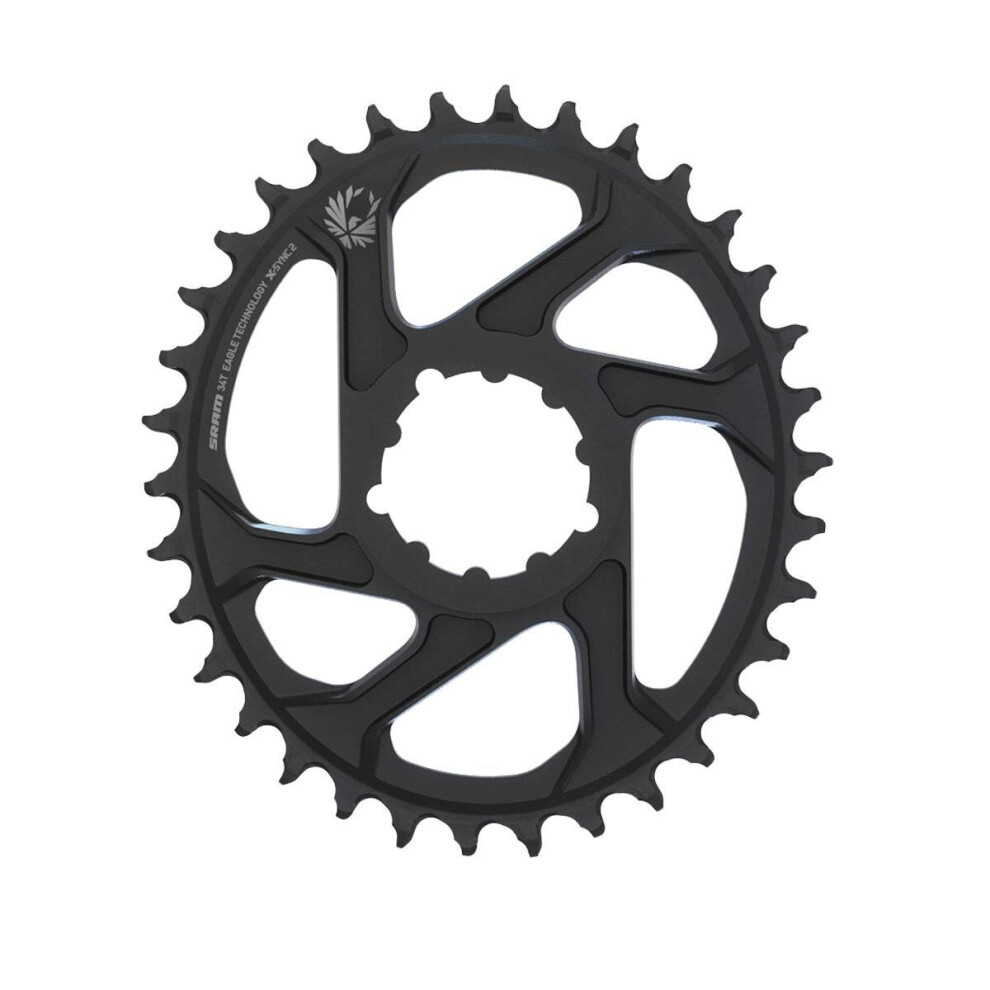 Sram (34T, ) Chain Ring X-Sync 2 Ovel Direct Mount 6 Mm Offset Alum Eagle Black