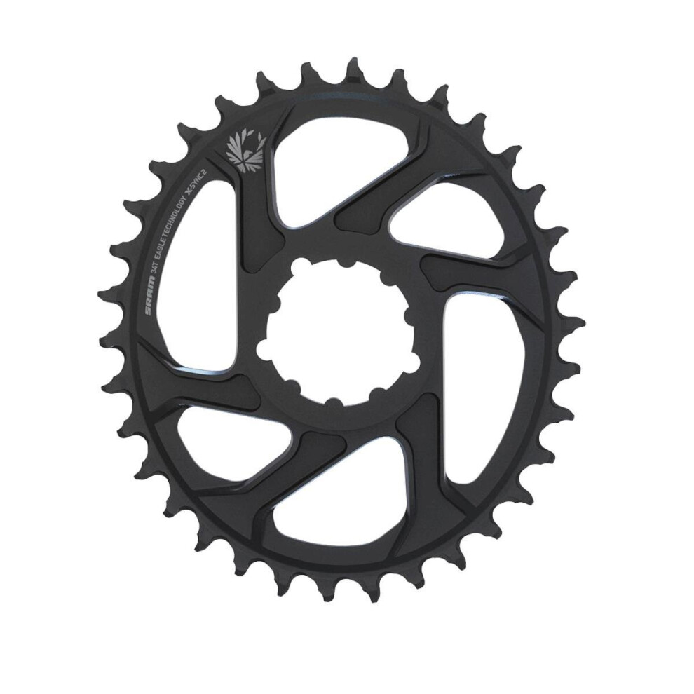 Sram (34T, ) Chain Ring X-Sync 2 Ovel Direct Mount 3 Mm Offset Boost Alu Eagle Black