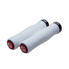 SRAM Locking Grips Contour Foam 129 MM White With Single Clamp & End Plugs