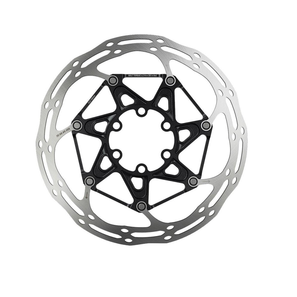 Sram (180 Mm, ) Rotor Centerline 2 Piece With Ti Rotor Bolts Rounded Black