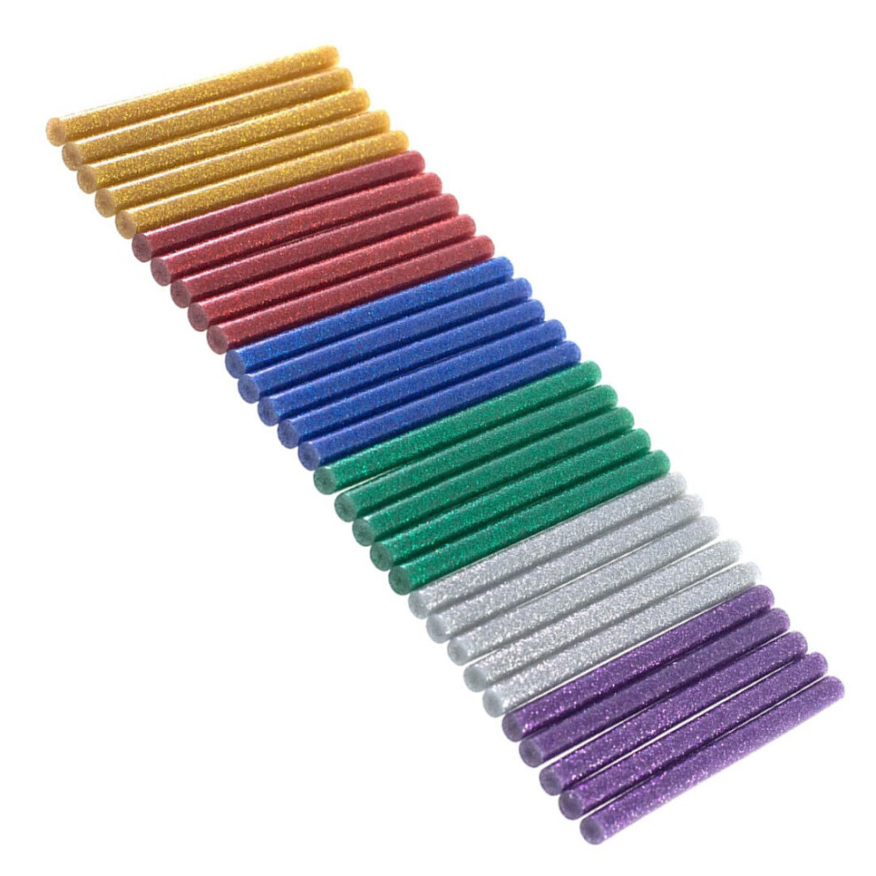 Mini Glitter Hot Glue Gun Sticks Melt Cartridges Art 30 Pieces 7Mm Amtech S1875 5032759049639