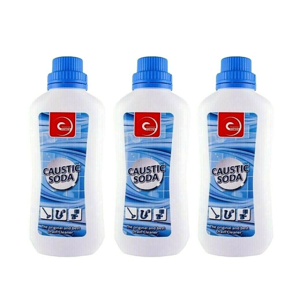 3 PCS ESSENTIAL POWER CAUSTIC SODA 500G HOME DRAIN CLEANER UNBLOCK POWDER