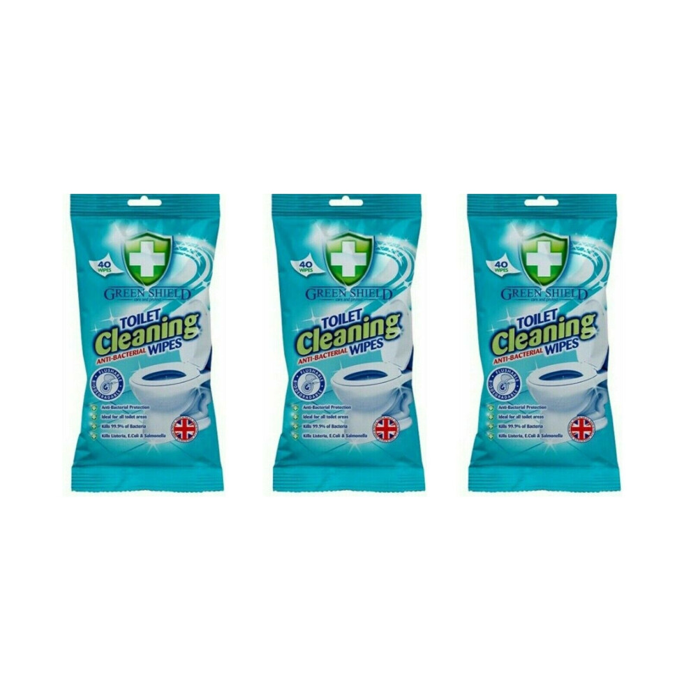 Green Shield Toilet cleaning Wipes - 40 wipes