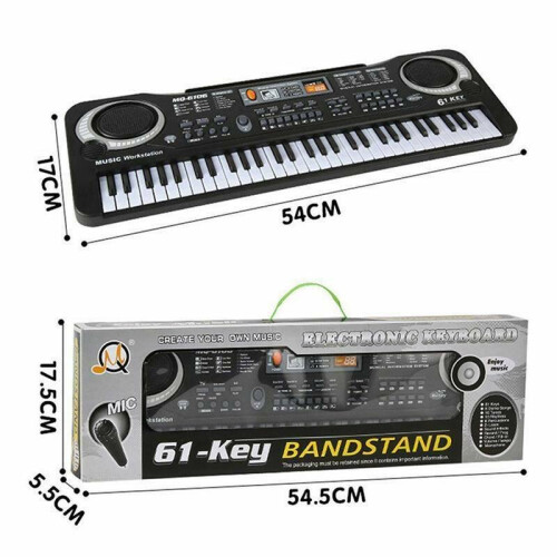 61-Key Kids Electronic Keyboard with USB, Microphone, 16 Timbres, 8 Percussions, 10 Rhythms, 6 Demos, Adjustable Beats & Volume 2