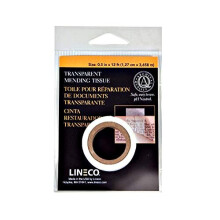 Lineco 1 2 x 600 Archival Transparent Mending Tissue Pressure Sensitive Non Yellowing Neutral pH Removable with Solvents Conservational Framing DIY Cr