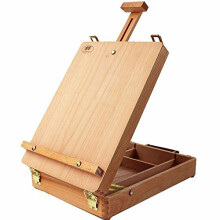Art Supplies Box Easel Sketchbox Painting Storage Box Adjust Wood Tabletop Easel for Drawing Sketching Student
