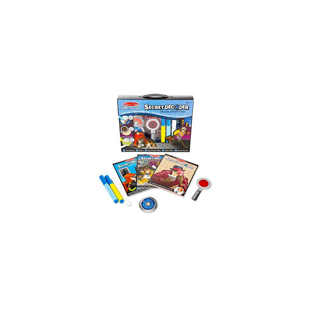 Melissa Doug On the go Secret Decoder Deluxe Activity Set Mystery Super Sleuth Toy 50 Activities great gift for girls and Boys Best for 7 8 and 9 Year