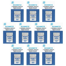 50 Schmetz Universal Sewing Machine Needles - Size 75/11 - Box of 10 cards
