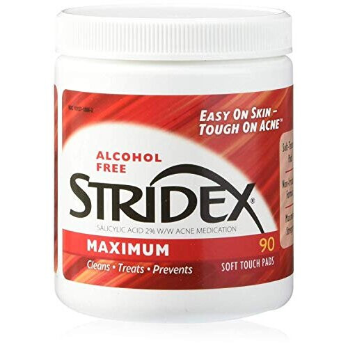 Stridex, Maximum, Alkoholfrei, 90 Soft-Touch-Pads