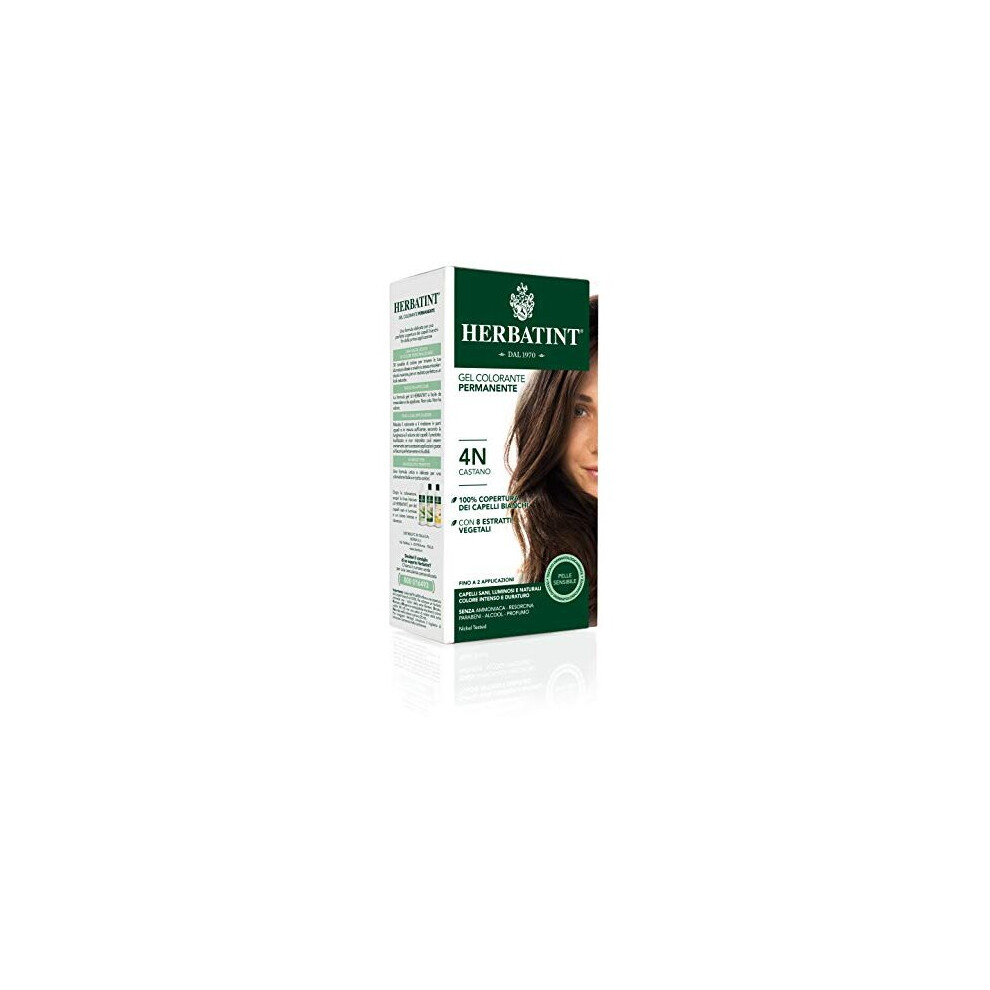 Herbatint Brown Permanent Herbal Haircolour Gel 4N Chestnut 135 Ml