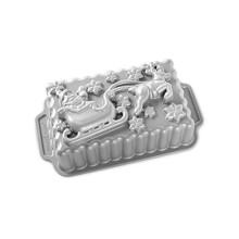 Nordic Ware NW 90848 Molde de Pan Santa Sleigh de Aluminio Gris