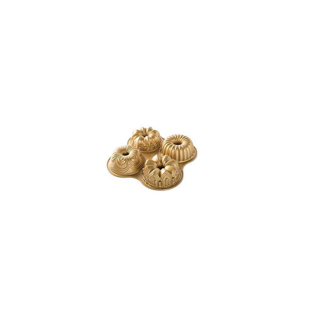 Nordic Ware 91377 Bundt Quartet Pan quotL x 12 38 quotW x 2 47 Quoth Gold
