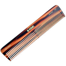 Kent 16T Handmade coarse and Fine Toothed Dressing grooming and Styling comb for Men and Women 7 185mm Wet or Dry Hair Pocket Travel and Daily Use