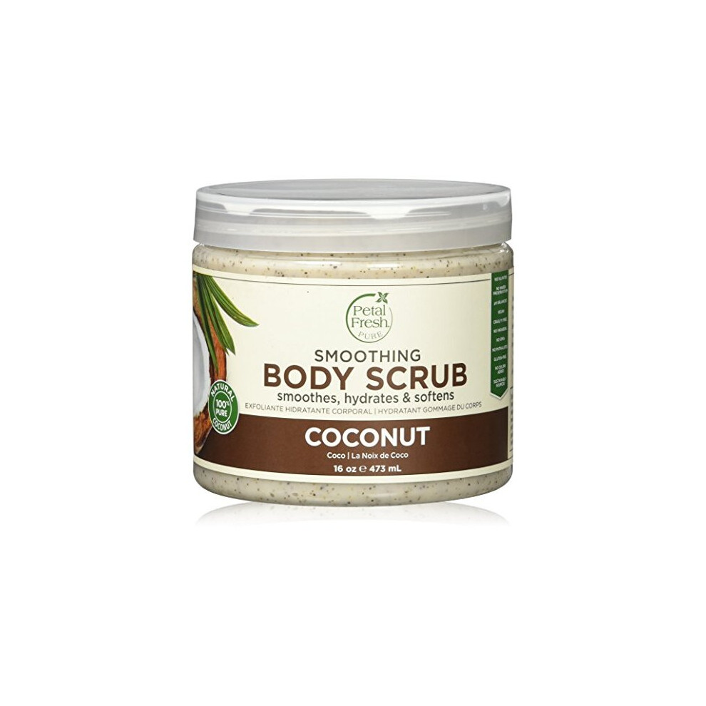 Petal Fresh Coconut Oil Body Scrub 16 Ounce