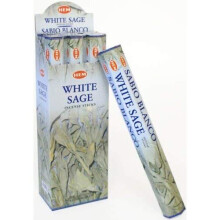 Hem White Sage røgelsespinde: 100 pinde (5 pakker x 20) håndlavet i Indien