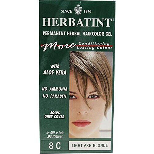 Herbatint, Dauerhaftes Haarfärbegel, 8C, Hell aschblond, 4,56 fl oz (135 ml)