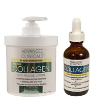 Ensemble Crème et Sérum Collagène Advanced Clinicals | Sérum Visage & Crème Corps Hydratante