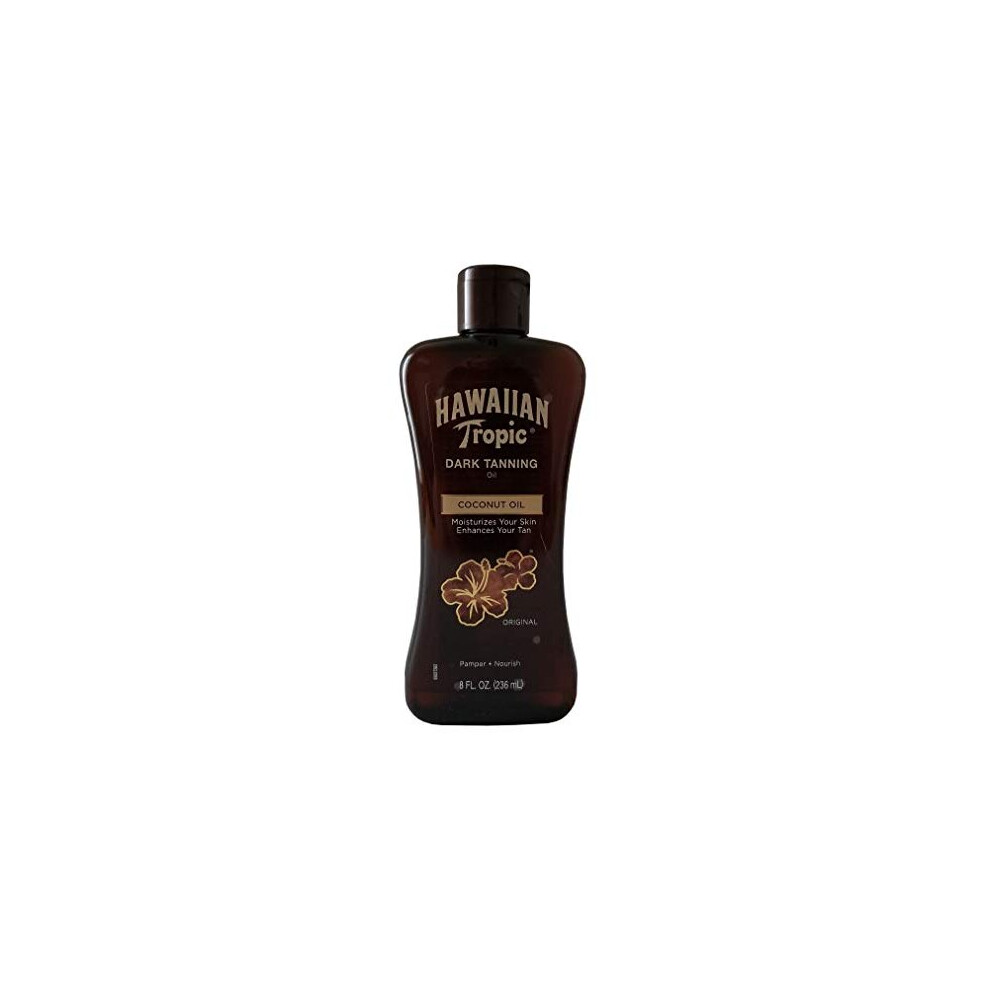 Hawaiian Tropic Dark Tanning Coconut Oil, Original, 8 Fl Oz (236 Ml)