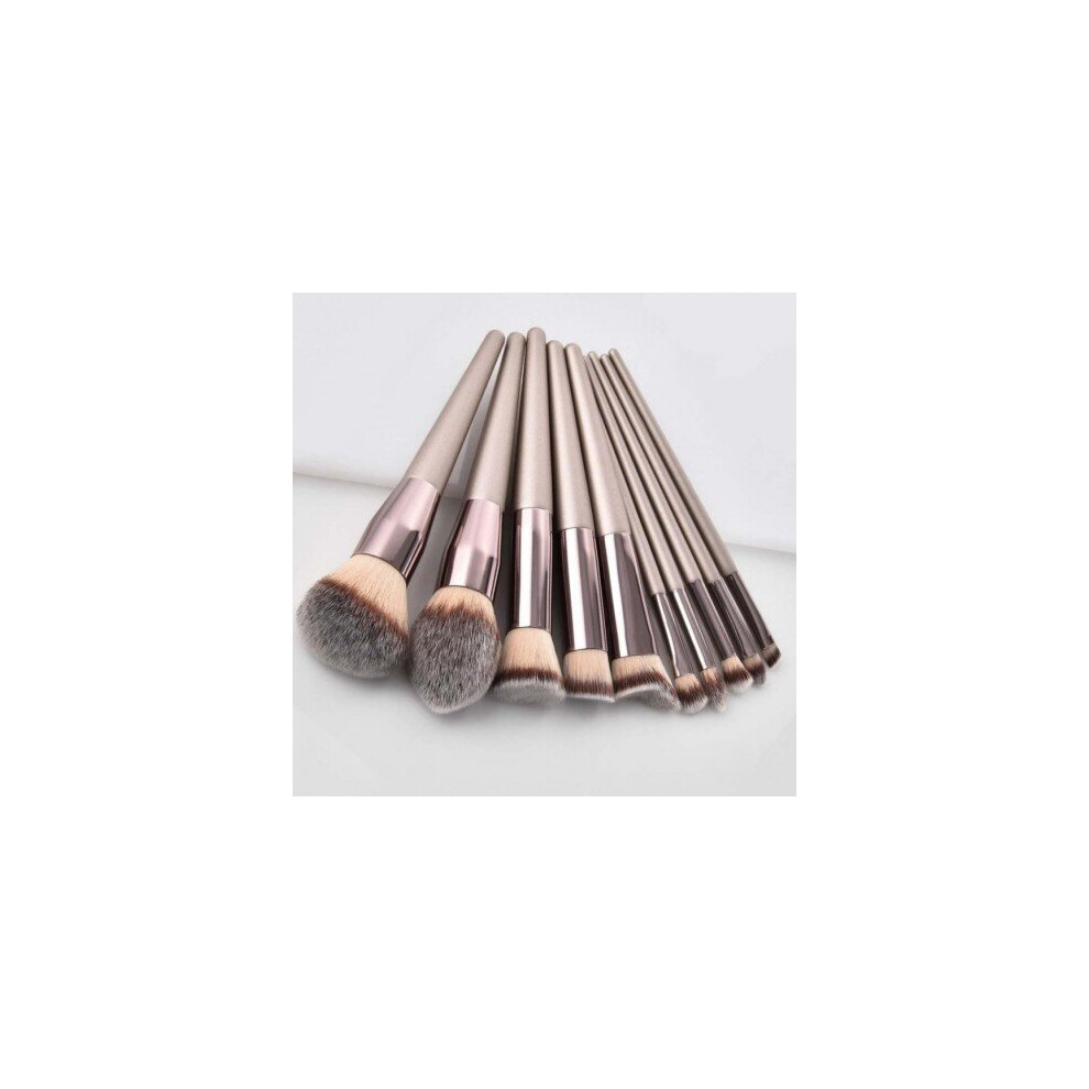 Blowuponline5 Luxury Champagne Makeup Brushes Set For Foundation Powder Blush Eyeshadow Concealer Lip Eye Make Up Brush Cosmetics Beauty Tools
