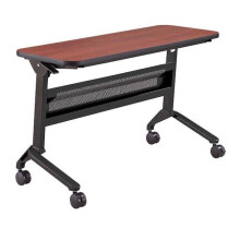 Safco LF1848TSLCRM Flip-N-Go Rectangular Training Table - Black & Cherry - 29 x 48 x 18 in.