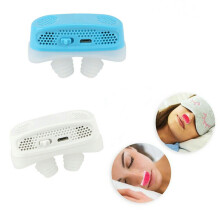 (Blue) Micro CPAP Anti Snoring Electronic Device for Sleep Apnea Stop Snore Aid Stopper