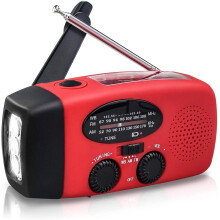 Hand Crank Emergency AM FM Radio, Solar Wind Up Radios with 3 Led Flashlight, for Household and Outdoor Survival