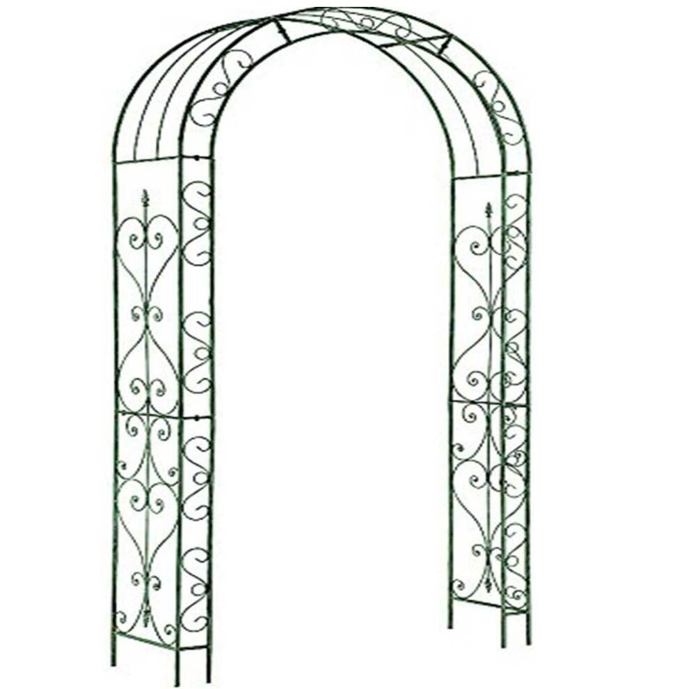 Metal Garden Patio Loire Arch Rose Arbour Plant Trellis Black