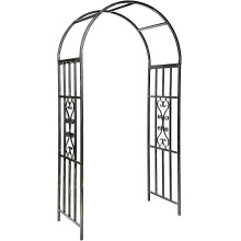 Metal Garden Patio Wedding Rose Arch Arbour Archway Climbing Plant Trellis Black