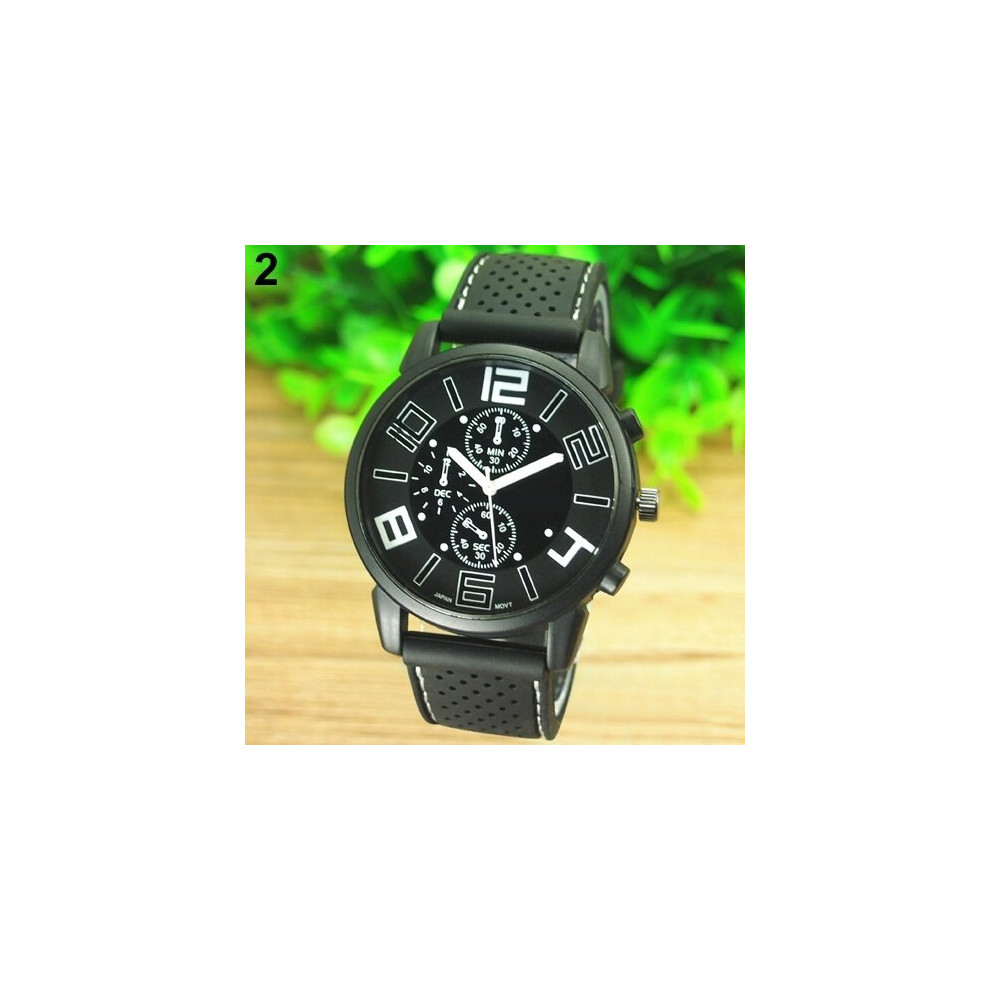 Astrocroft Sports Wrist Watch Casual Quartz Analog Silicone Stainless Steel Dial White